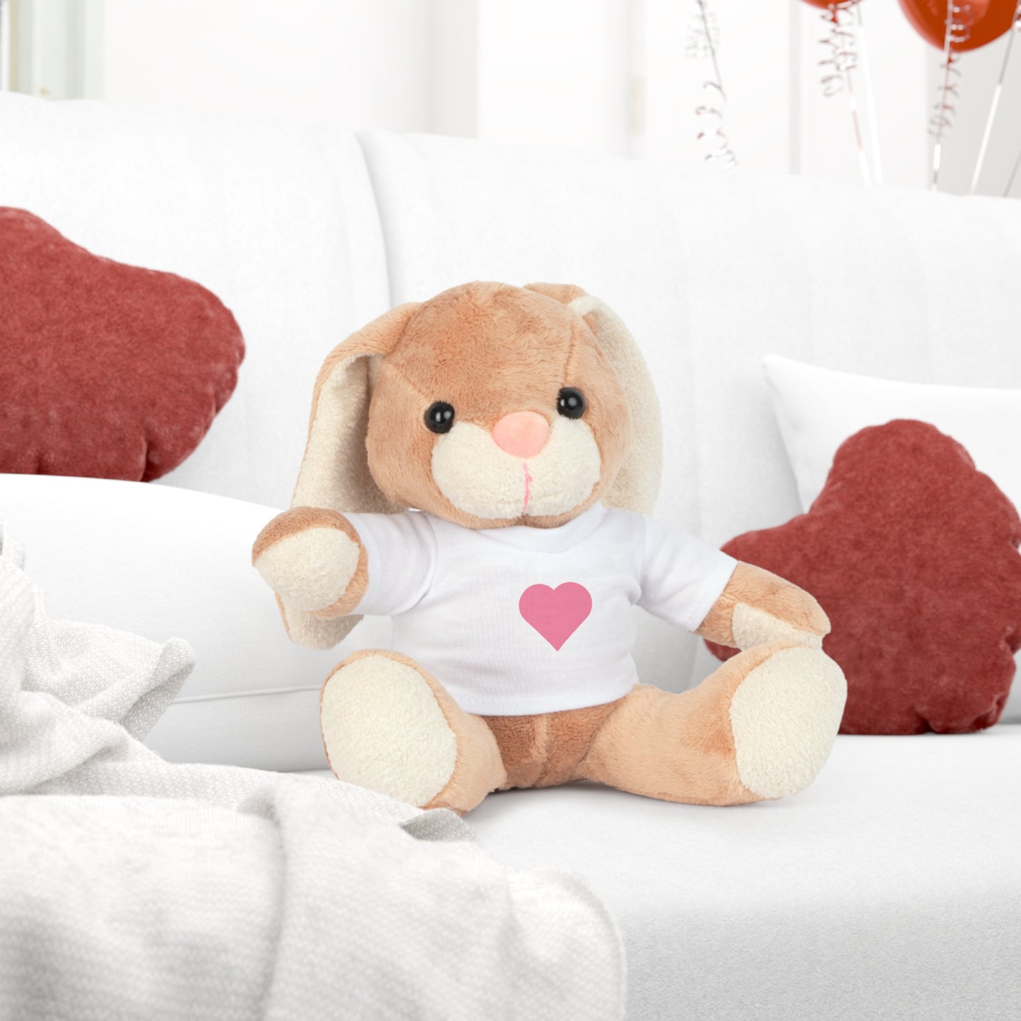 Plushie with love heart t-shirt